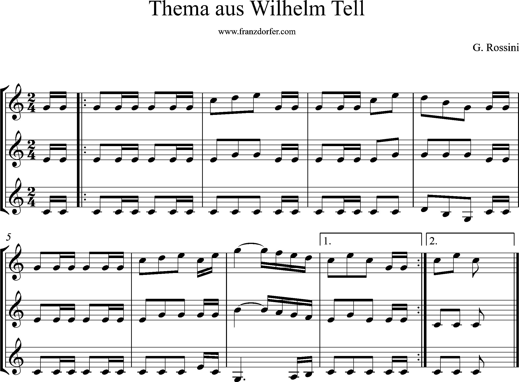 Trio noten, Trompete, Violine